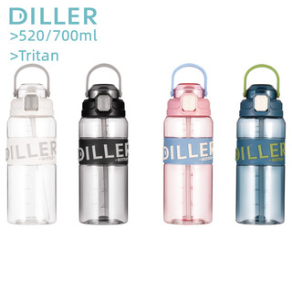 Bình Nước Có Ống Hút Chống Tràn (520 / 700ml) d2401