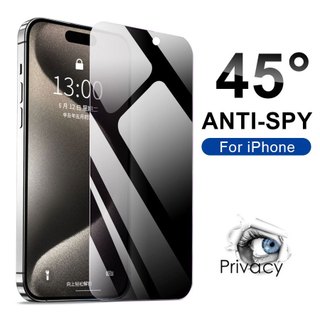 Kính Cường Lực Chống Nhìn Trộm Full Màn Cho iPhone 15 14 13 12 11 Pro Max X XS XR 6 6S 7 8 Plus
