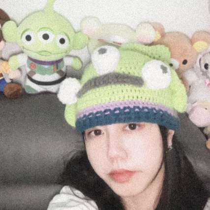 YAOLI  Mũ Trùm Đầu Giữ Ấm Mùa Đông In Hoạt Hình Quái Vật Vui Nhộn Sáng Tạo Cho Nữ