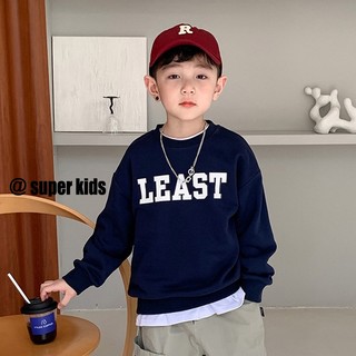 Super kids áo nỉ cổ tròn họa tiết hoạt hình dễ thương cho bé trai