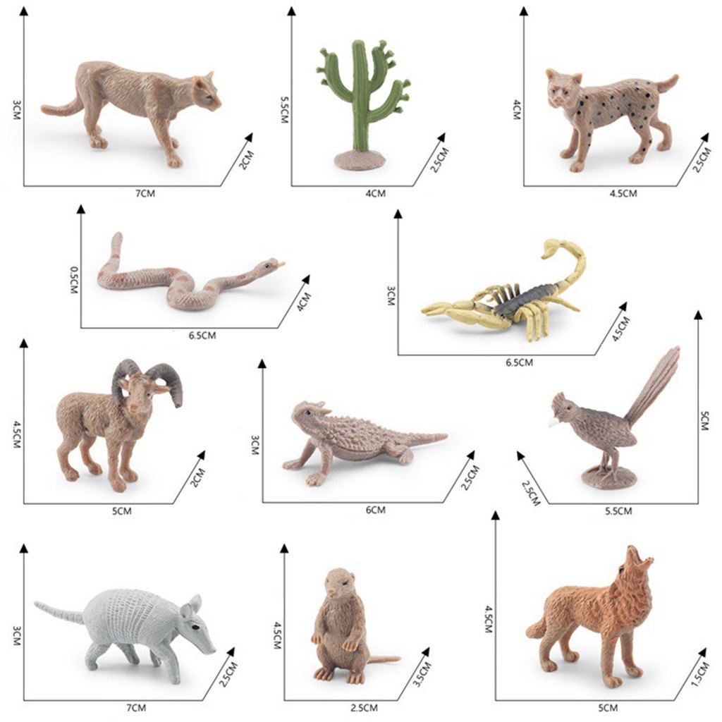 Set 11 Mô Hình Động Vật Sa Mạc Đồ Chơi Cho Bé