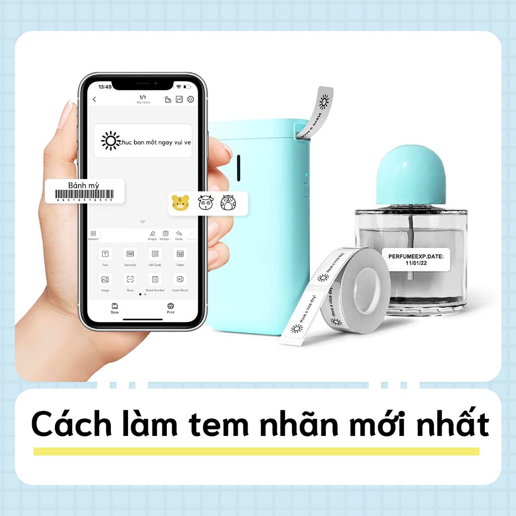 Nhãn Dán Tên Bằng Giấy Chống Nước Phân Loại Cho Máy In Nimbot D11 / D101 / D110 / Nimbot D110 D11 D101