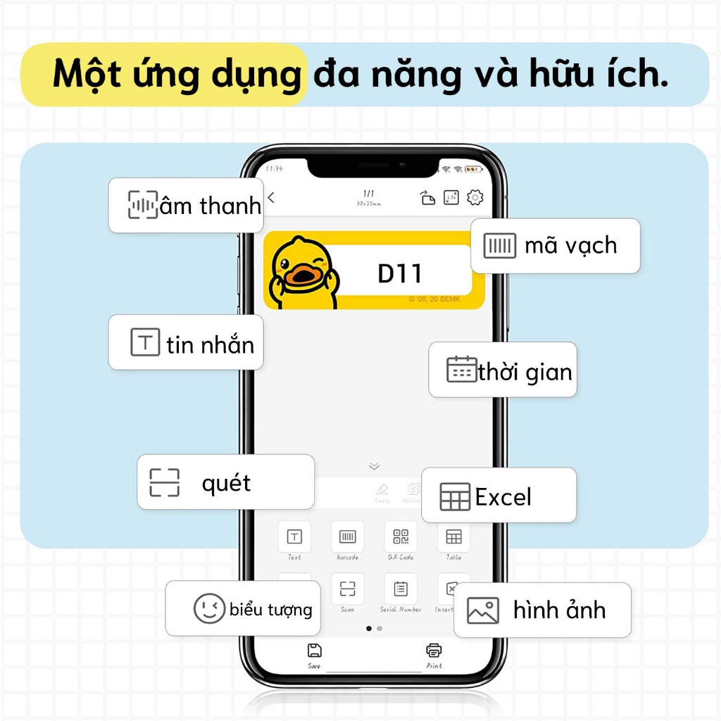 Nhãn Dán Tên Bằng Giấy Chống Nước Phân Loại Cho Máy In Nimbot D11 / D101 / D110 / Nimbot D110 D11 D101