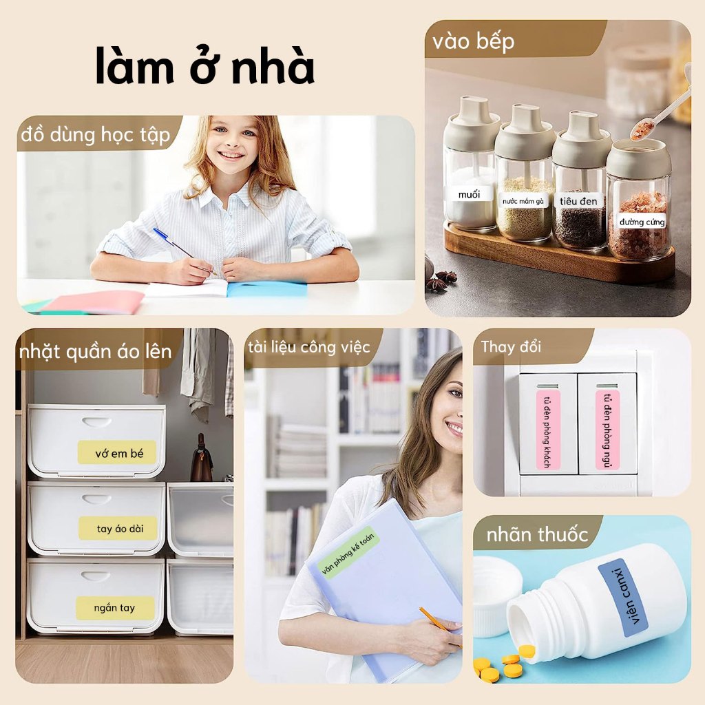 Nhãn Dán Tên Bằng Giấy Chống Nước Phân Loại Cho Máy In Nimbot D11 / D101 / D110 / Nimbot D110 D11 D101