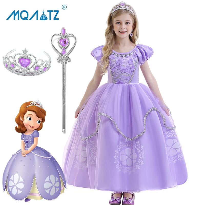 Mtatz Đầm Hóa Trang Công Chúa Phối Ren Cho Bé Gái 2-10 Tuổi bx1627