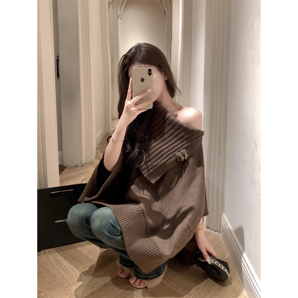 Kumikumi Áo Choàng Dệt Kim Dáng Rộng Thời Trang Cho Nữ