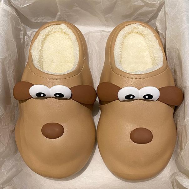 HHH  Dép bông Dép Lông đi trong nhà ĐẾ CAO SU Siêu nhẹ Điểm nhấn Thấm hút mồ hôi Chống bám bụi FMR23B0ODJ 46Z231117