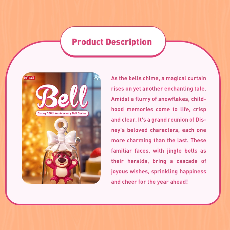 Mô hình POP MART series Bell kỷ niệm 100 tháng Disney