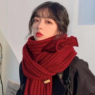 Apirily Khăn Choàng Cổ Nữ Tag Official Khăn Len Choàng Cổ Nam Nữ Thời Trang Chất Len Dày Ấm Áp Dài AMZ23A11QD