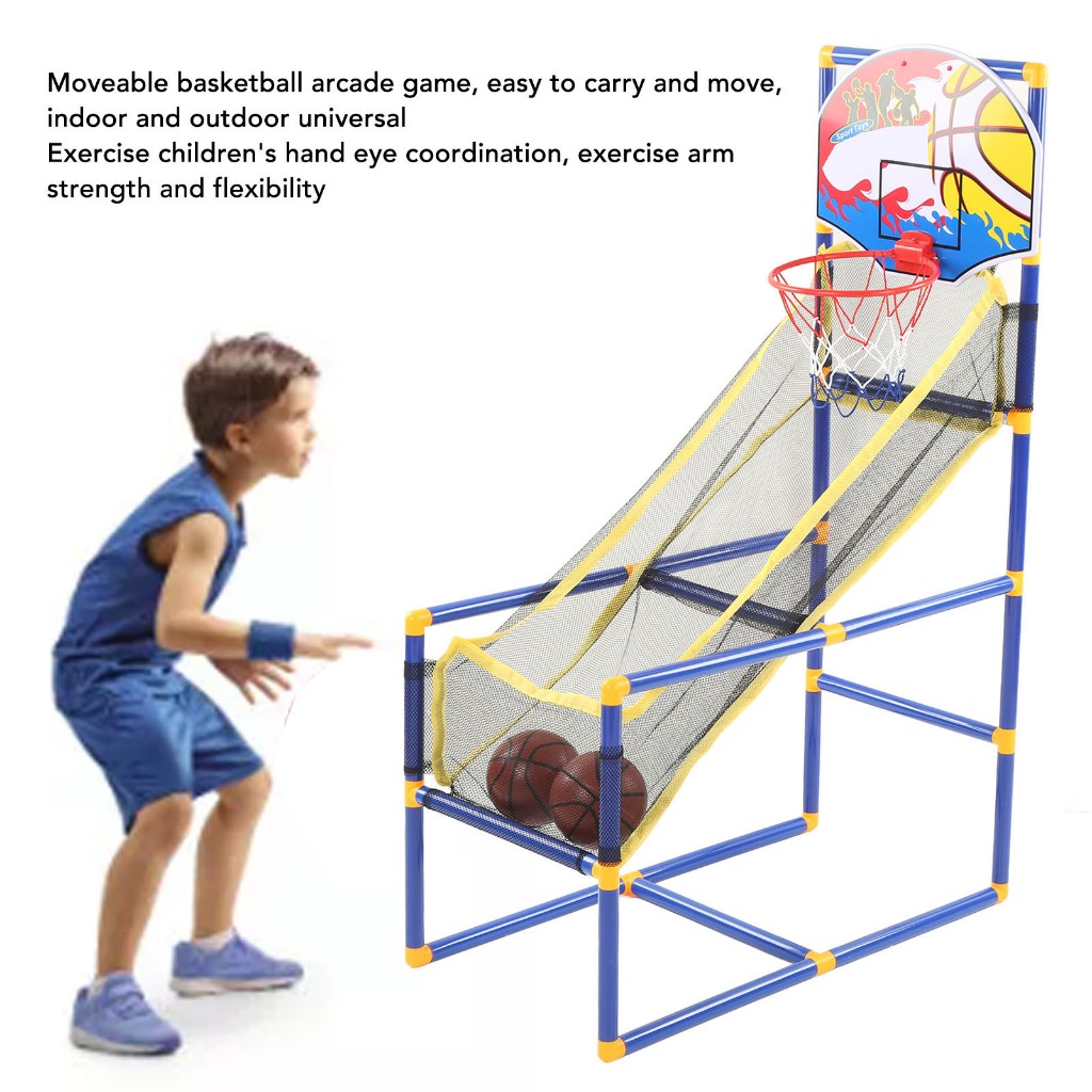 [Nóng bán] Bộ đồ chơi bóng rổ cho bé, Bộ bóng rổ trong nhà cho trẻ em vận động, Nhà di động có thể tháo rời trong nhà ngoài trời Cxmin09