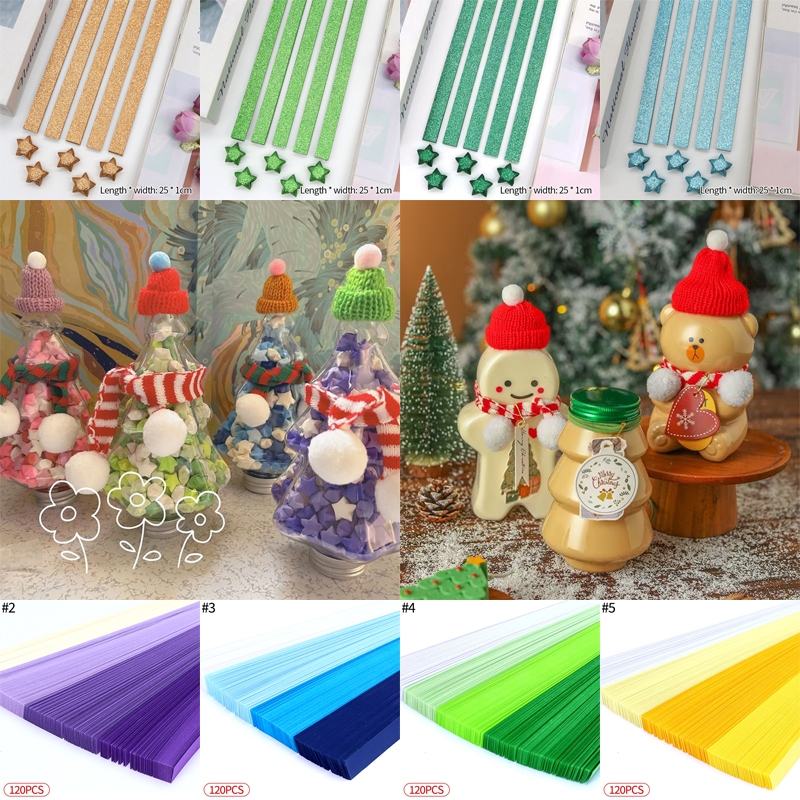 Giấy Xếp Ngôi Sao May Mắn Nhiều Màu Sắc