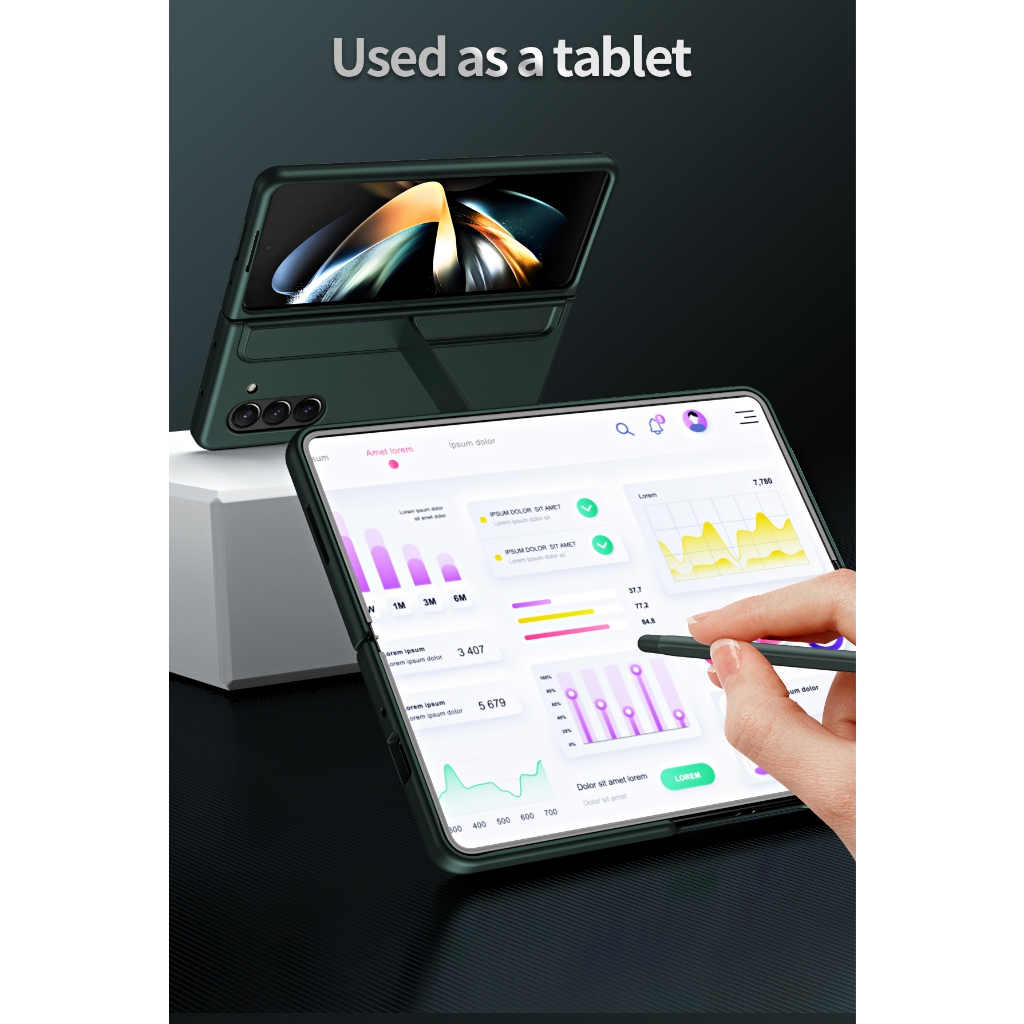 Ốp Bao Da Điện Thoại Siêu Mỏng Có Ngăn Đựng Bút Cho samsung galaxy z fold 5 4 3 2 fold5 fold4 fold2