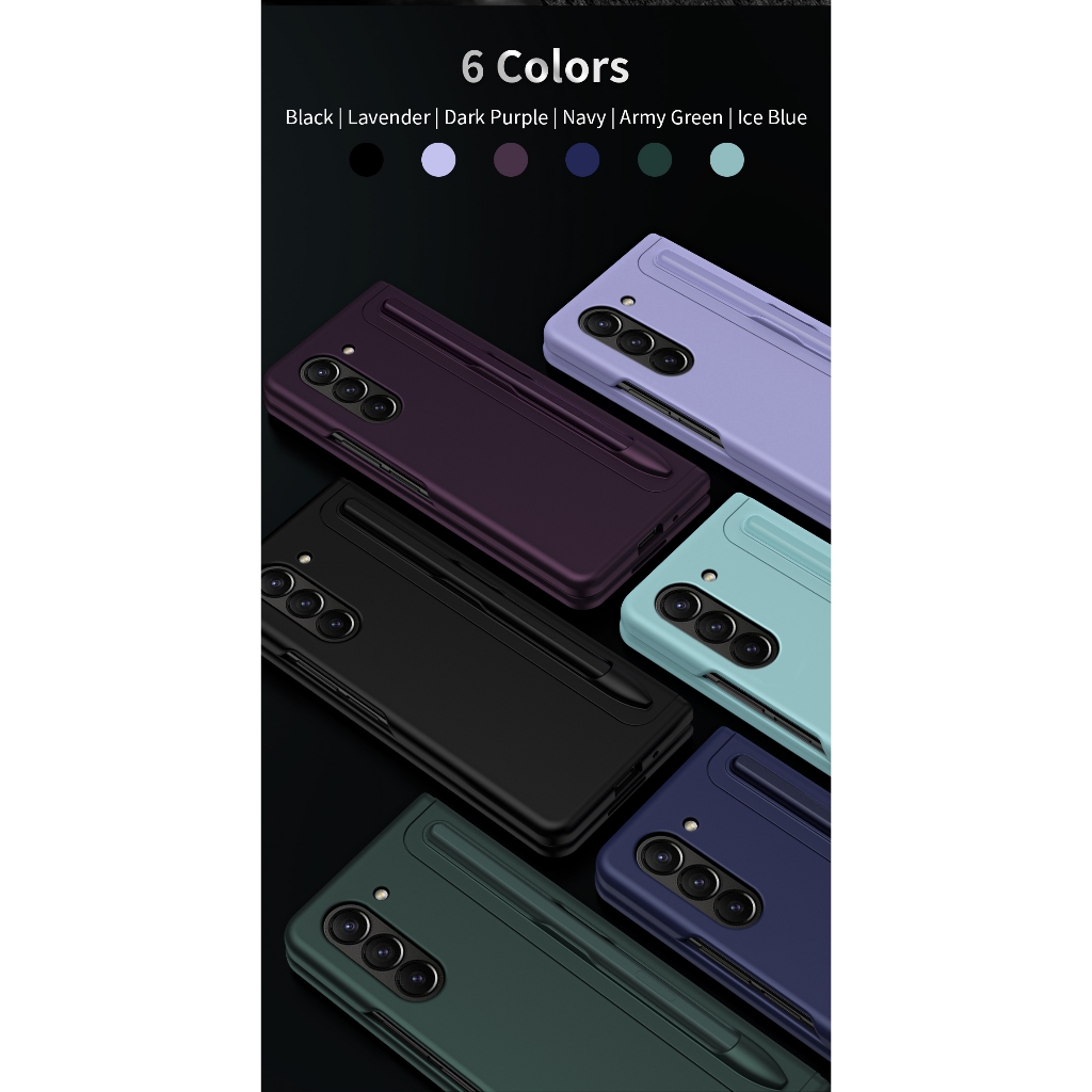 Ốp Bao Da Điện Thoại Siêu Mỏng Có Ngăn Đựng Bút Cho samsung galaxy z fold 5 4 3 2 fold5 fold4 fold2