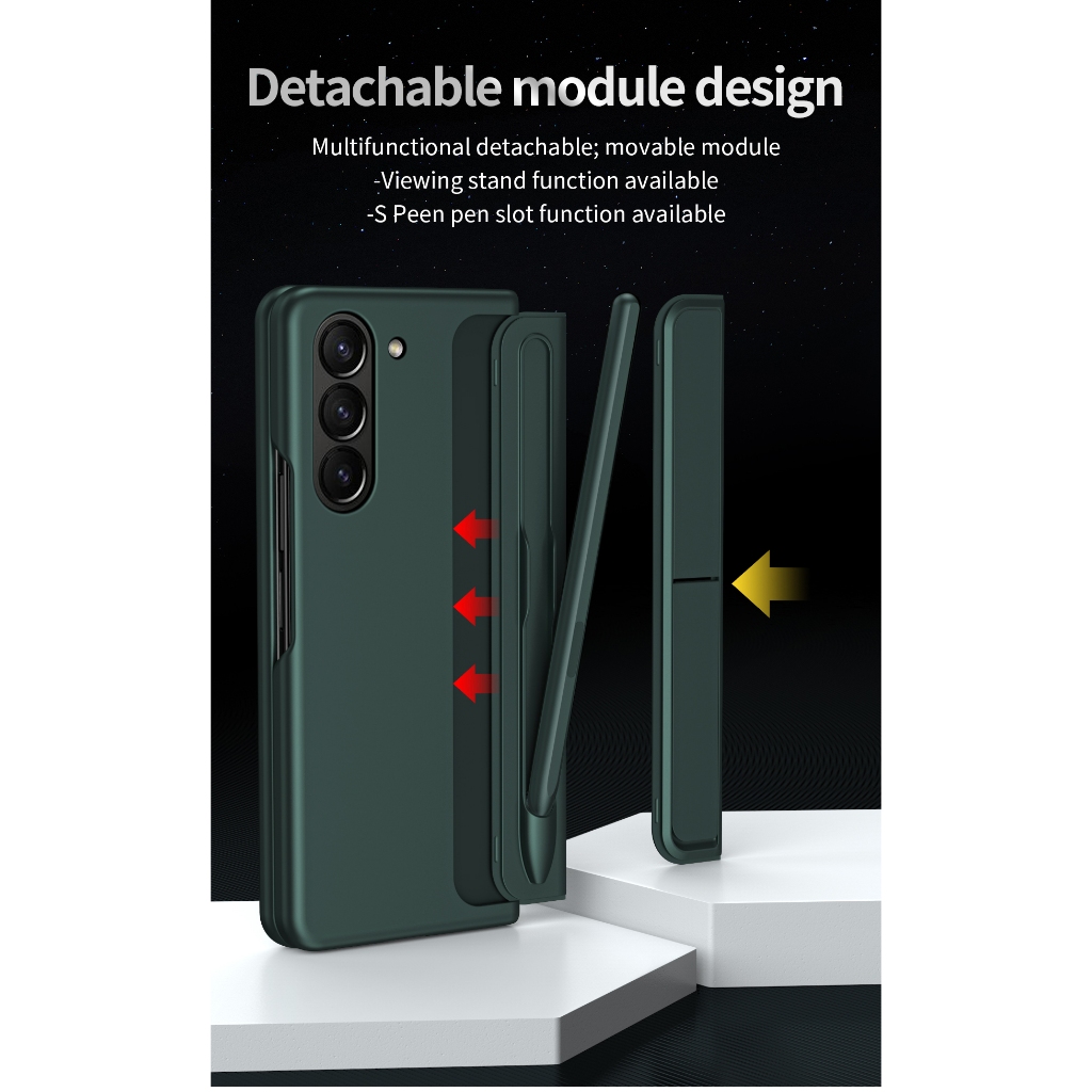 Ốp Bao Da Điện Thoại Siêu Mỏng Có Ngăn Đựng Bút Cho samsung galaxy z fold 5 4 3 2 fold5 fold4 fold2