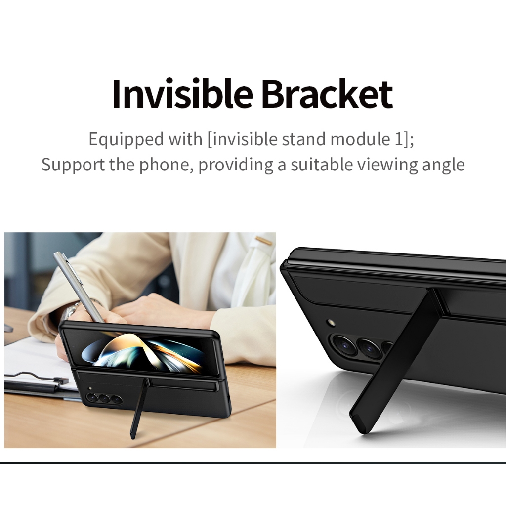 Ốp Bao Da Điện Thoại Siêu Mỏng Có Ngăn Đựng Bút Cho samsung galaxy z fold 5 4 3 2 fold5 fold4 fold2