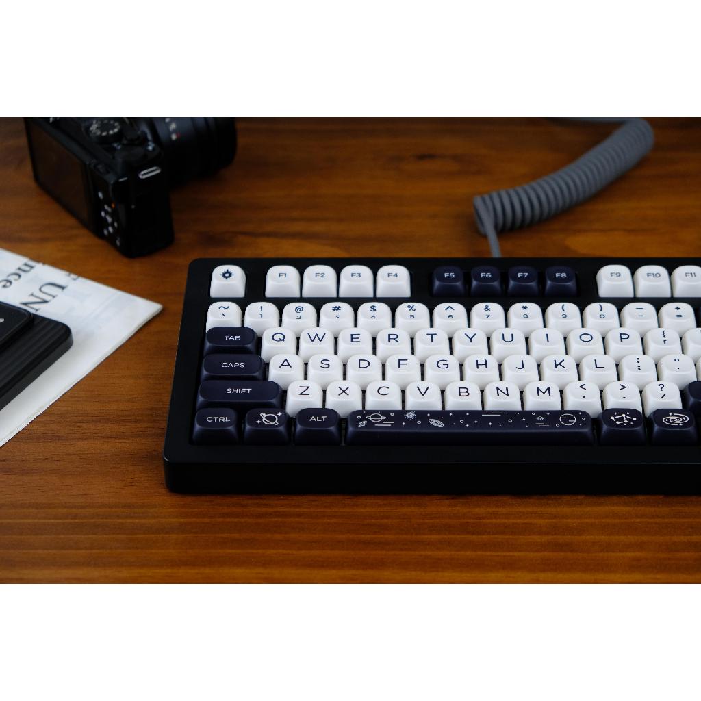 Keycaps GMK White Galaxy, 126 Phím Keycaps MOA Profile DYE-SUB Keycaps GMK được cá nhân hóa cho bàn phím cơ