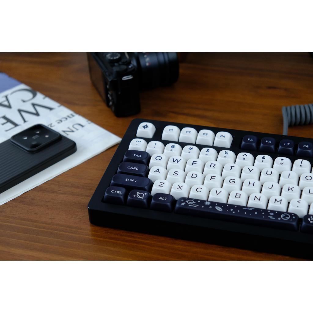 Keycaps GMK White Galaxy, 126 Phím Keycaps MOA Profile DYE-SUB Keycaps GMK được cá nhân hóa cho bàn phím cơ