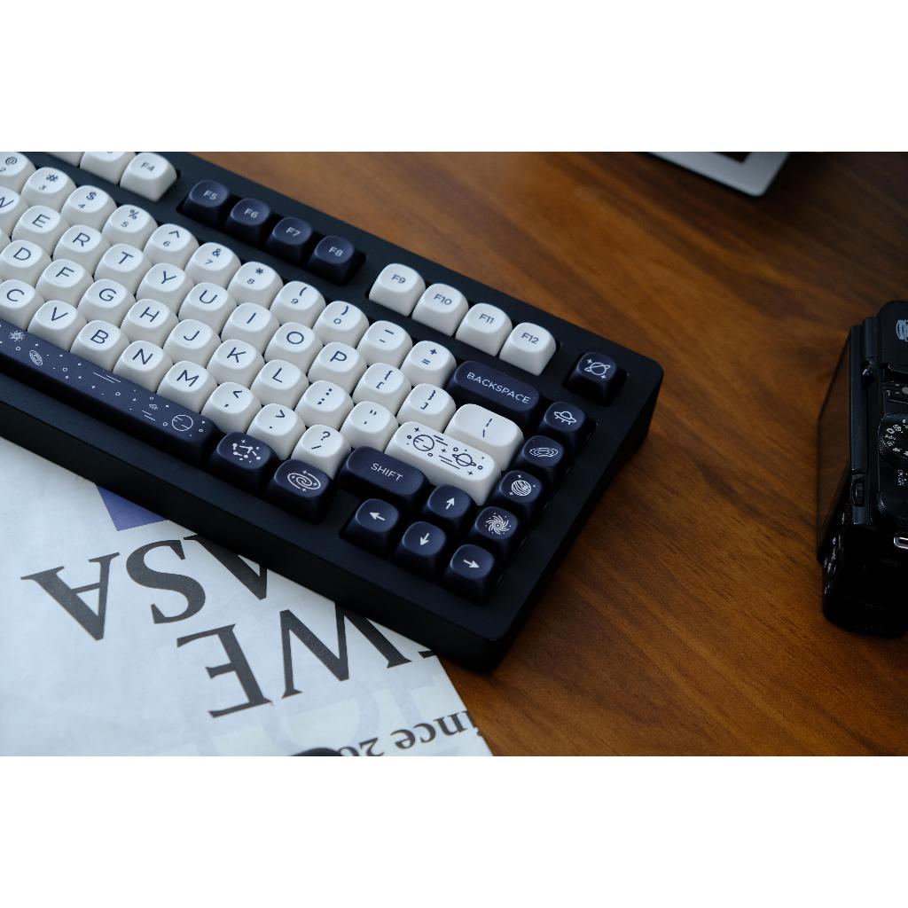 Keycaps GMK White Galaxy, 126 Phím Keycaps MOA Profile DYE-SUB Keycaps GMK được cá nhân hóa cho bàn phím cơ