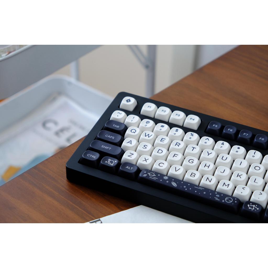 Keycaps GMK White Galaxy, 126 Phím Keycaps MOA Profile DYE-SUB Keycaps GMK được cá nhân hóa cho bàn phím cơ