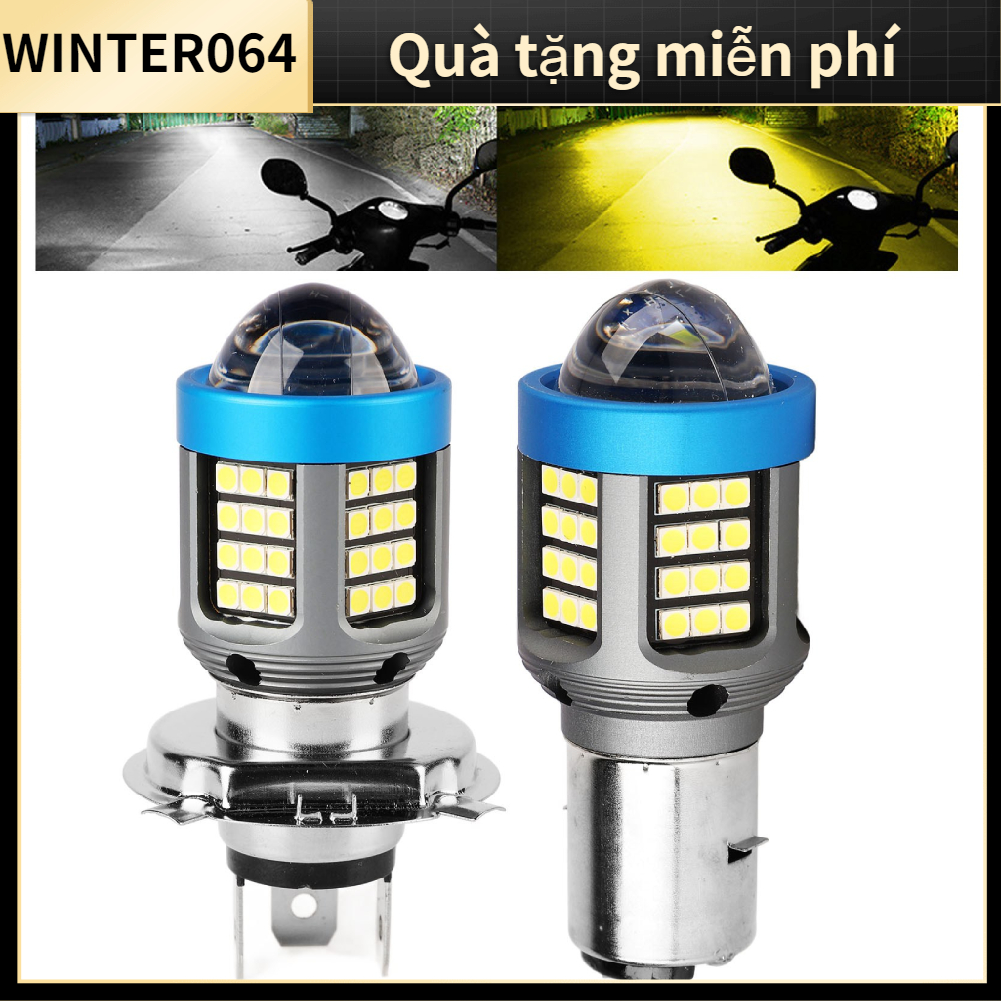Bóng đèn pha LED xe máy Màu trắng Độ sáng cao Tầm nhìn rộng Hợp kim nhôm phía trước Winter064