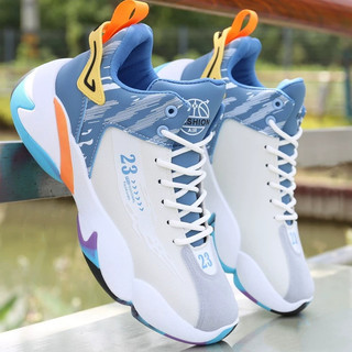 23👟Giày Nam👟Giày Thể Thao Cao Gót Sneaker Bóng Rổ Mặt Lưới Dày Đế Tăng Cao
