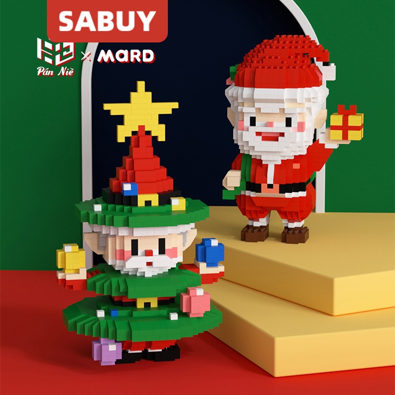 Đồ Chơi Khối Xếp Hình Nhỏ Kim Cương Giáng Sinh Cho Trẻ Em