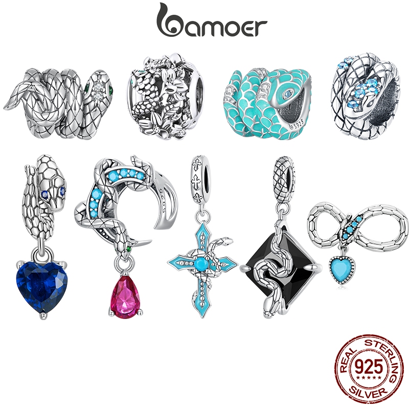 Bamoer Mặt Dây Chuyền Hình Rắn Bằng Bạc sterling 925