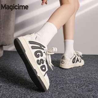 Magicime 2024 Phong Cách Mới Mùa Thu Đế Dày Giày Thể Thao Màu Sắc Phù Hợp Với Nữ Thường Ngày Phù Hợp Với Học Sinh