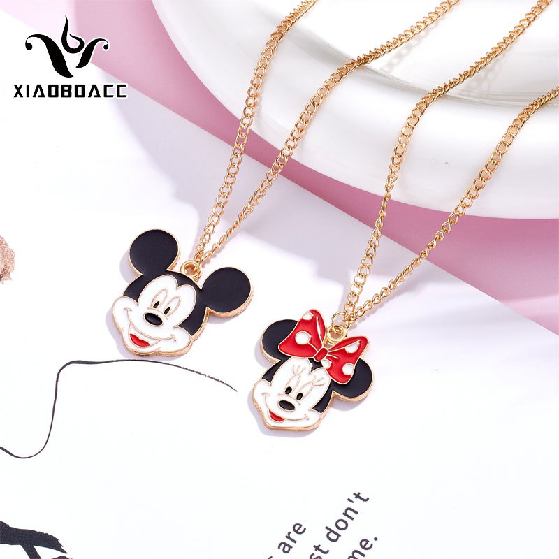 Vòng cổ Mặt Hình Chuột Mickey Minnie Thời Trang Hàn Quốc Cho Cặp Đôi