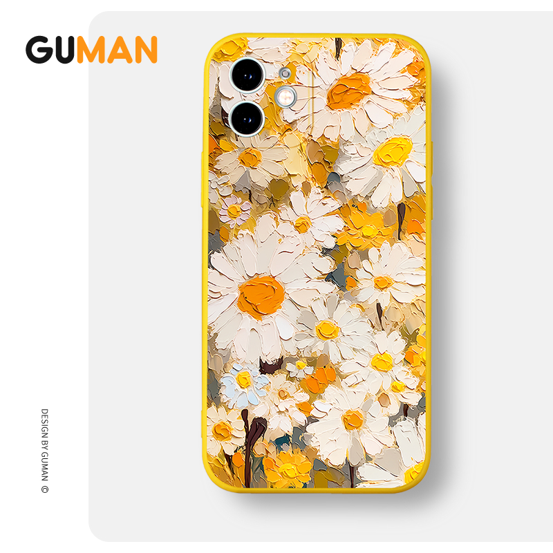 Ốp lưng GUMAN mềm hoa độc lạ dễ thương đẹp Cho iPhone 15 14 13 12 11 Pro Max SE 2020 X XR XS 8 7 ip 6S 6 Plus kute xyb2537