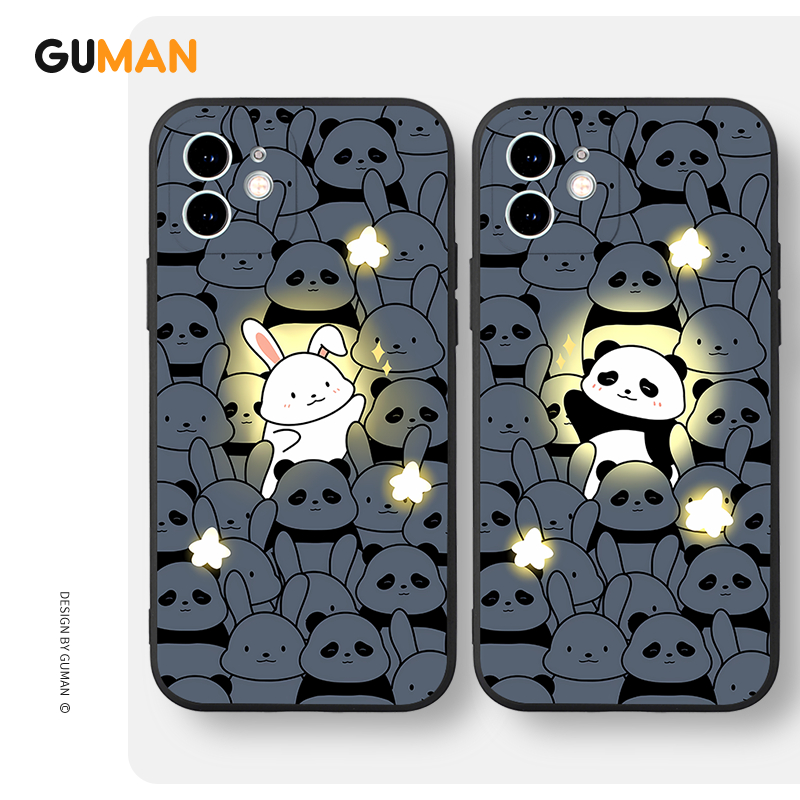 Ốp lưng GUMAN mềm ngộ nghĩnh cặp đôi dễ thương đẹp Cho iPhone 15 14 13 12 11 Pro Max SE 2020 X XR XS 8 7 ip 6S 6 Plus kute xyb2503