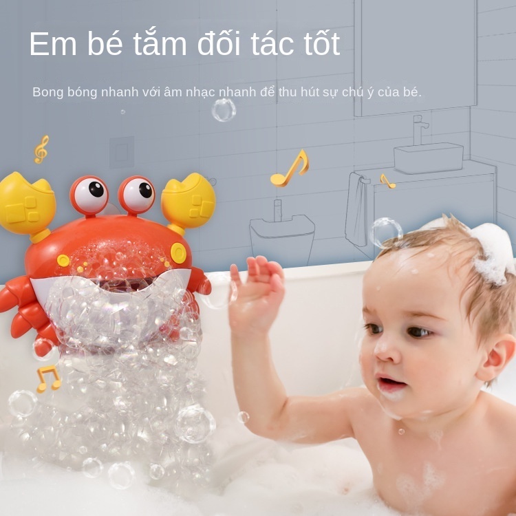 Đồ Chơi Tạo Bọt Bong Bóng Xà Phòng Hình Cua Có Nhạc Dành Cho Trẻ Em