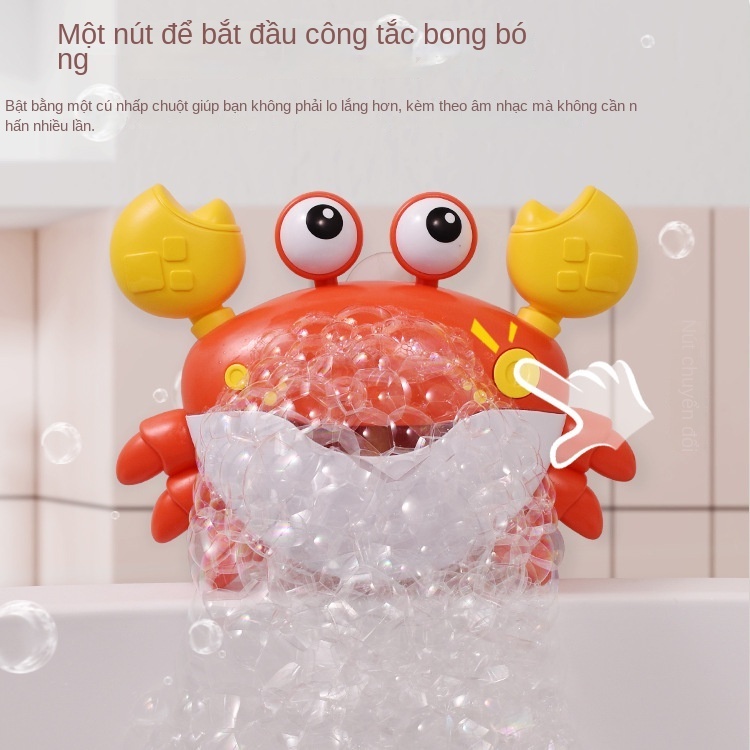 Đồ Chơi Tạo Bọt Bong Bóng Xà Phòng Hình Cua Có Nhạc Dành Cho Trẻ Em