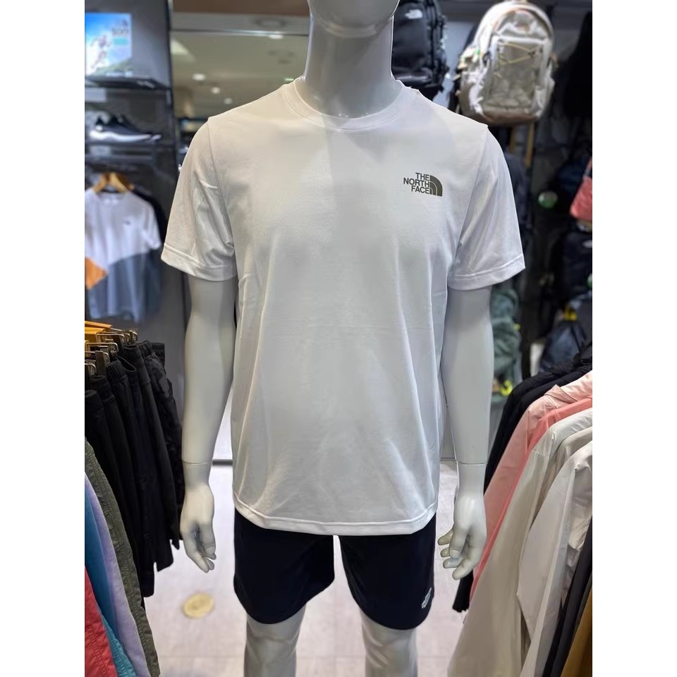 Áo Thun Thể Thao Tay Ngắn In Nhãn Lớn Kiểu Bắc Âu Họa Tiết Rằn Ri Cá Tính Cho Các Cặp Đôi