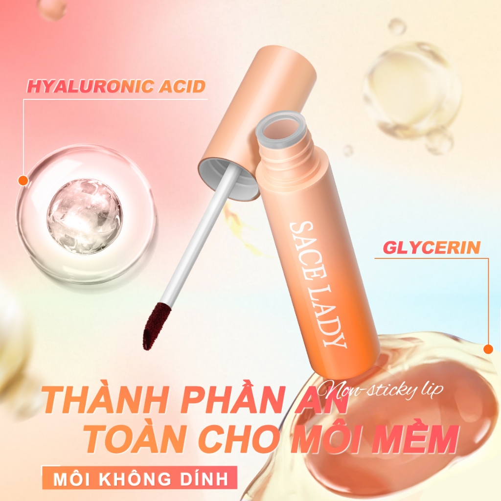 SACE LADY Son tint Lì Lâu Trôi 24h Chống Thấm Nước