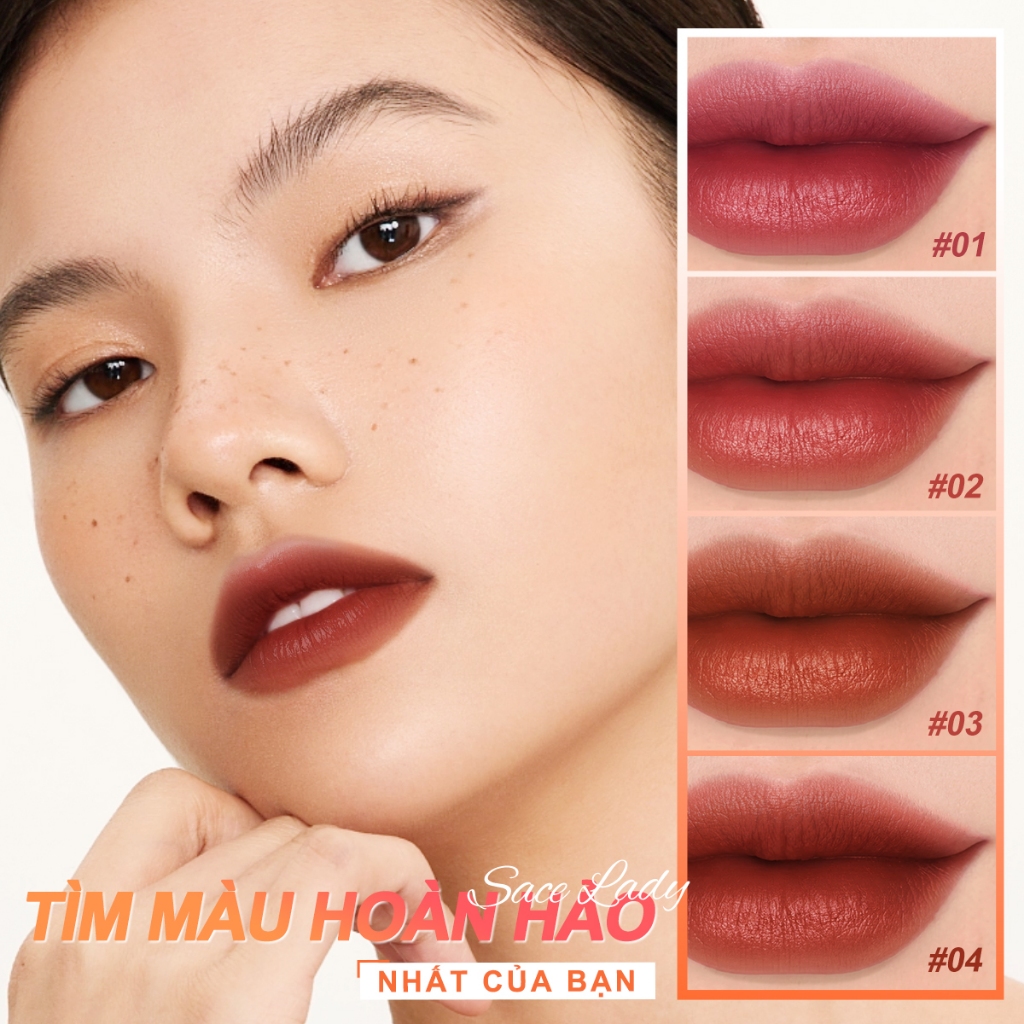 SACE LADY Son tint Lì Lâu Trôi 24h Chống Thấm Nước