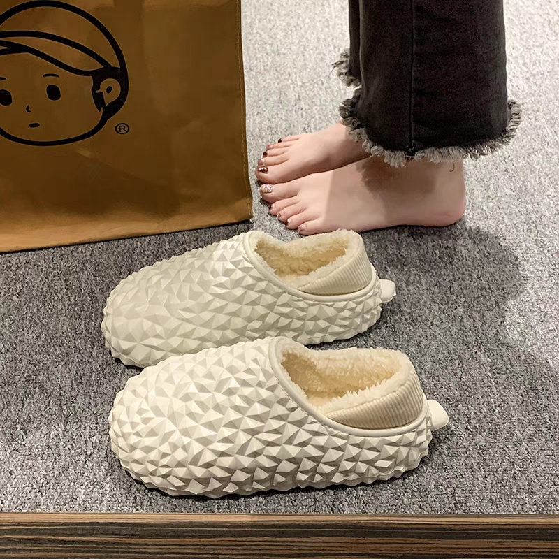YAOLI  Dép cotton Đế Dày Chống Trượt Thời Trang Thu Đông Cho Nữ