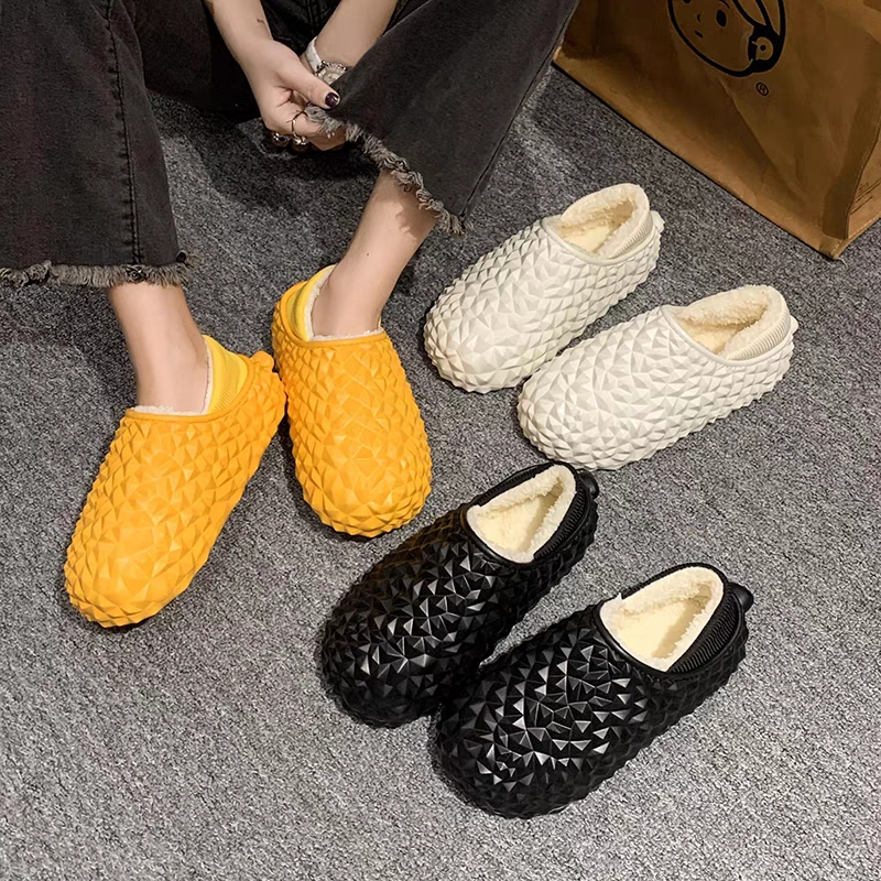 YAOLI  Dép cotton Đế Dày Chống Trượt Thời Trang Thu Đông Cho Nữ