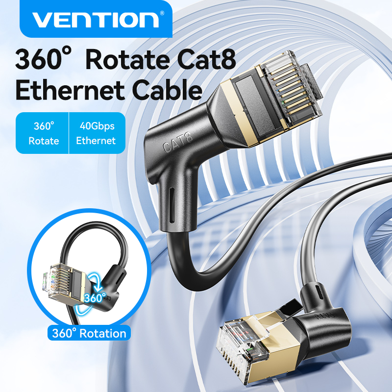 VENTION Cáp Mạng Lan cat8 40gbps cat8 40gbps 2000mhz cat 8 Mạng 360° Dây Cáp Nối Mạng internet 8ethernet lan Cho Laptop ps 4 Rouster rj45