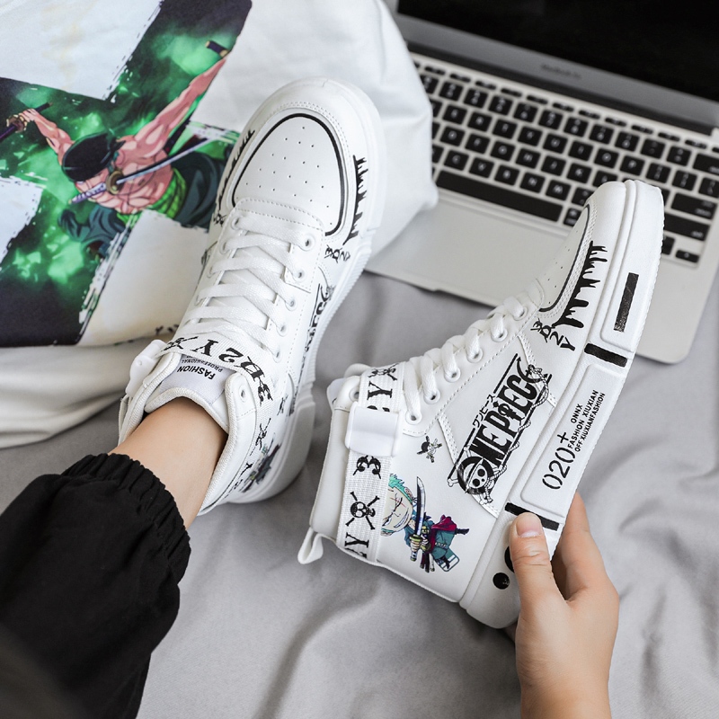 Giày Sneaker Chạy Bộ Thoải Mái Thời Trang Cho Nam In Hình Anime Dragon Ball Son Goku