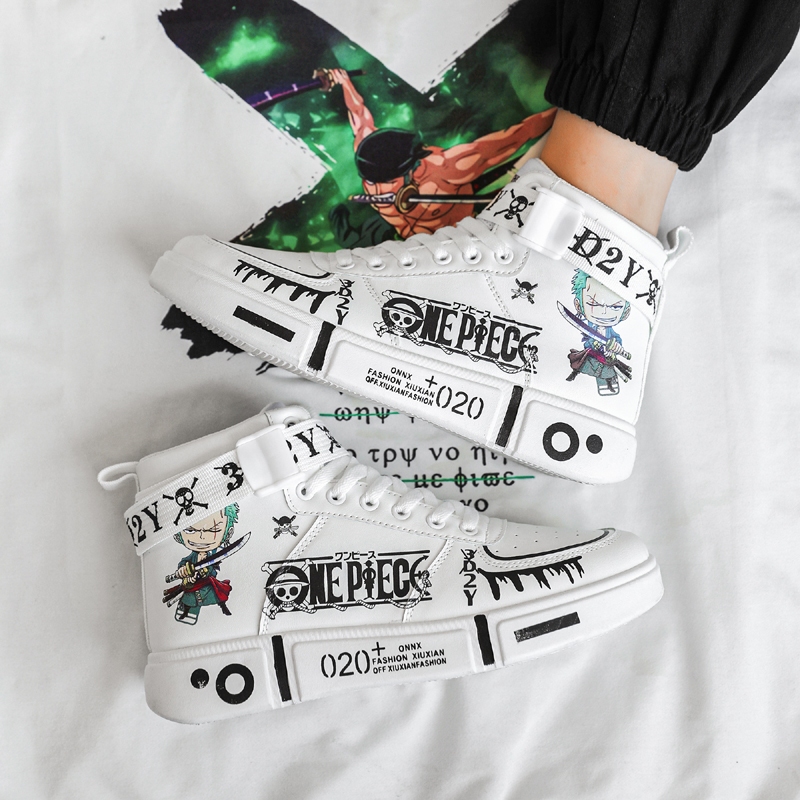 Giày Sneaker Chạy Bộ Thoải Mái Thời Trang Cho Nam In Hình Anime Dragon Ball Son Goku