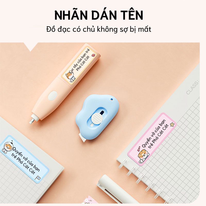 NIIMBOT D101 Giấy nhãn in màu cho ngày lễ Giáng Sinh, nhãn dán tên cho học sinh mẫu giáo, nhãn dán dễ thương cho ghi chú gia đình chống nước.