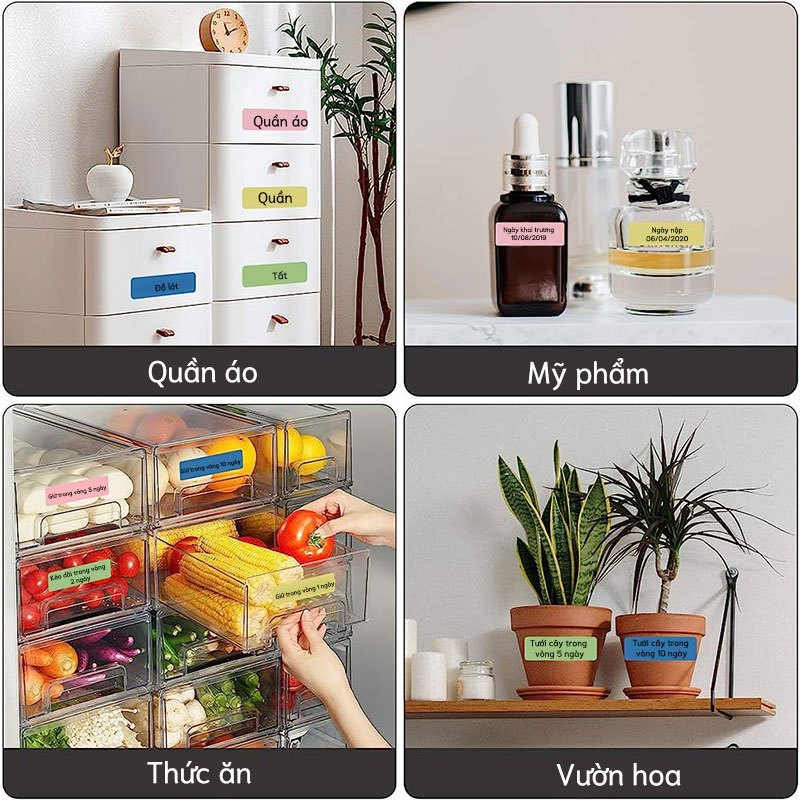 NIIMBOT D101 Giấy nhãn in màu cho ngày lễ Giáng Sinh, nhãn dán tên cho học sinh mẫu giáo, nhãn dán dễ thương cho ghi chú gia đình chống nước.