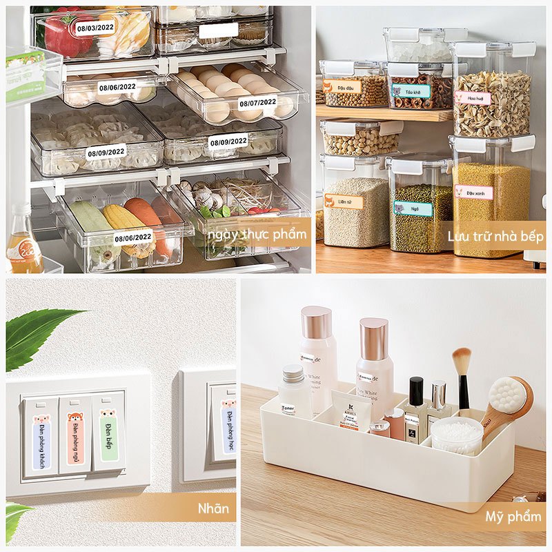 NIIMBOT D101 Giấy nhãn in màu cho ngày lễ Giáng Sinh, nhãn dán tên cho học sinh mẫu giáo, nhãn dán dễ thương cho ghi chú gia đình chống nước.