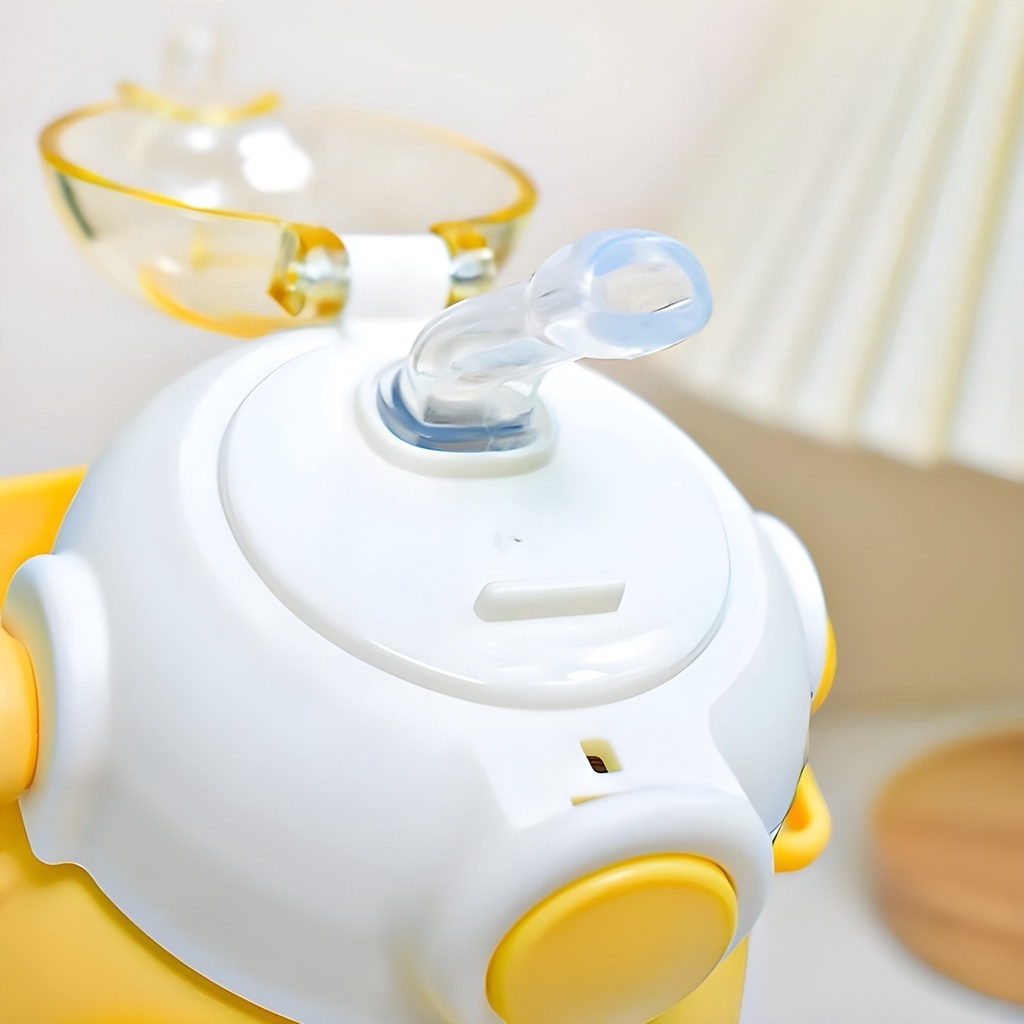 Bình nước giữ nhiệt 700ML INOX 316 họa tiết cute, bình giữ nhiệt cho bé có dây đeo tặng kèm sticker 2D, 3D, bộ rửa bình