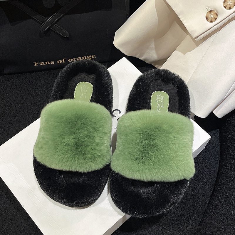 UOUO Dép lông nữ 7CM Dép Thời Trang Đơn Giản Cho Nữ dép bánh mì Êm ái Nổi bật Chống bám bụi Trẻ trung FMR23A0SLR 43Z231024