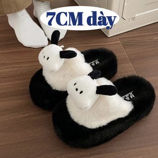  UOUO Dép lông nữ 7CM Dép Thời Trang Đơn Giản Cho Nữ dép bánh mì Êm ái Nổi bật Chống bám bụi Trẻ trung FMR23A0SLR 43Z231024 