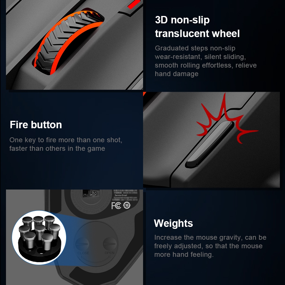 Chuột gaming e-yooso x-39 rgb 16400Dpi 19 NúT BấM, ĐầU CắM usb Cho laptop / pc