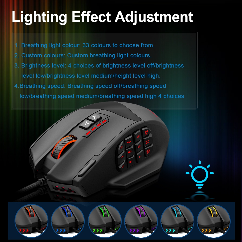 Chuột gaming e-yooso x-39 rgb 16400Dpi 19 NúT BấM, ĐầU CắM usb Cho laptop / pc