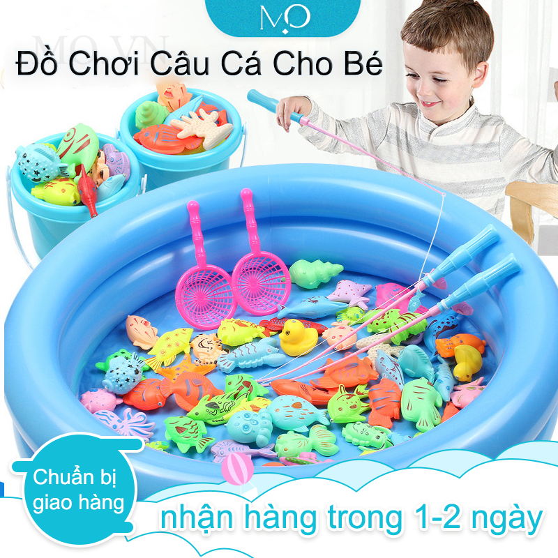 💥Giao Hàng Trong Vòng 24 Giờ Đồ chơi Câu cá nam châm cho bé trong nước và trên cạn gồm Bể hơi, cần câu, bơm và cá, đồ chơi thú vị cho bé